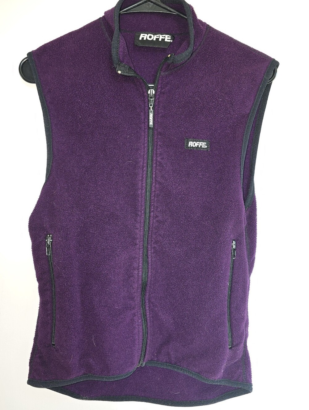 Roffe Women's Purple Fleece Vest - Full Zip